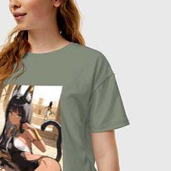 Футболка оверсайз женская Сфинкс в древнем Египте, цвет: авокадо — фото 2