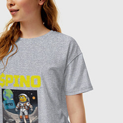 Футболка оверсайз женская Pino на луне, цвет: меланж — фото 2