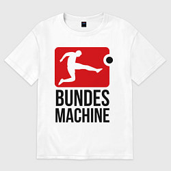 Футболка оверсайз женская Bundes machine football, цвет: белый