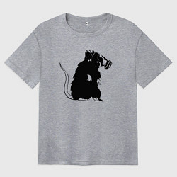 Футболка оверсайз женская Gas rat, цвет: меланж