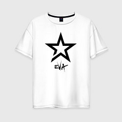 Футболка оверсайз женская Eva - star, цвет: белый