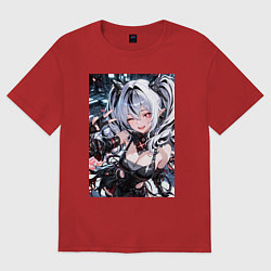 Футболка оверсайз женская Jetavie Punishing Gray Raven, цвет: красный