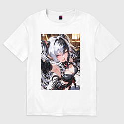 Футболка оверсайз женская Jetavie Punishing Gray Raven, цвет: белый