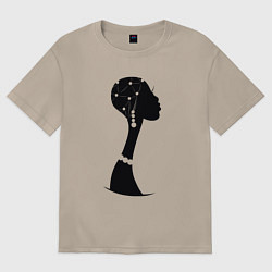 Футболка оверсайз женская Woman Africa, цвет: миндальный