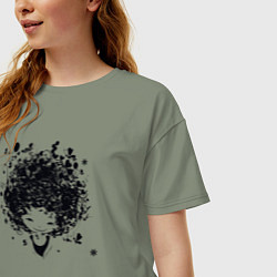 Футболка оверсайз женская Девчонка милашка, цвет: авокадо — фото 2