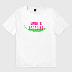 Футболка оверсайз женская Летняя благодать, цвет: белый