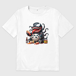 Футболка оверсайз женская Вентоторо - коллаба, цвет: белый