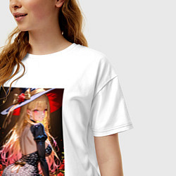 Футболка оверсайз женская Марин Китагава косплей ведьмочки, цвет: белый — фото 2