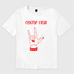 Футболка оверсайз женская Сектор газа коза, цвет: белый