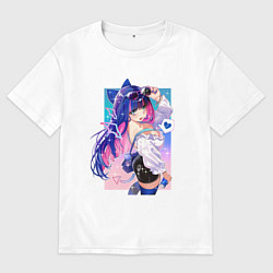 Футболка оверсайз женская Panty and Stocking with garterbelt, цвет: белый