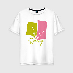 Футболка оверсайз женская Spring, цвет: белый