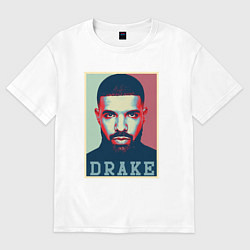 Футболка оверсайз женская Drake, цвет: белый