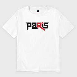 Футболка оверсайз женская Paris, цвет: белый