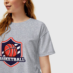 Футболка оверсайз женская Basketball sport, цвет: меланж — фото 2