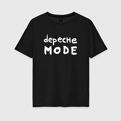 Футболка оверсайз женская Depeche Mode - sofad logo, цвет: черный