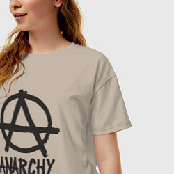 Футболка оверсайз женская Анархист, цвет: миндальный — фото 2