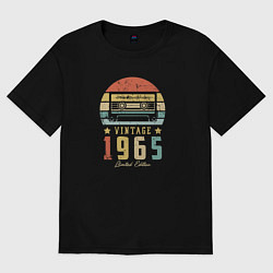 Футболка оверсайз женская Винтаж 1965, цвет: черный