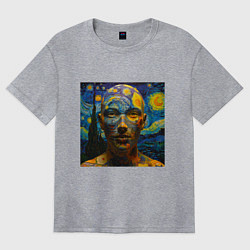 Футболка оверсайз женская Звёздный человек, цвет: меланж