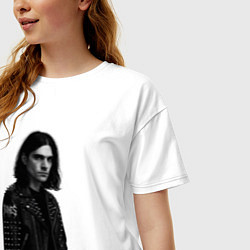 Футболка оверсайз женская Bones в образе рок звезды, цвет: белый — фото 2