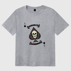 Футболка оверсайз женская К 11 туз, цвет: меланж