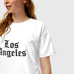 Футболка оверсайз женская Los Angeles - California USA, цвет: белый — фото 2