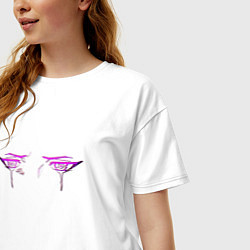 Футболка оверсайз женская The Eyes of Eternity - Cyberpunk, цвет: белый — фото 2