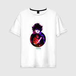 Футболка оверсайз женская Anime Mob Psycho 100 Shigeo, цвет: белый