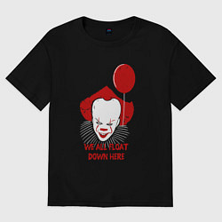 Футболка оверсайз женская We all float, цвет: черный