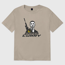 Футболка оверсайз женская Снайпер Карри, цвет: миндальный