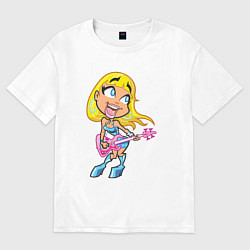 Футболка оверсайз женская Роковая блондинка, цвет: белый