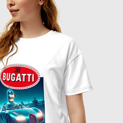 Футболка оверсайз женская Бендер на Бугатти, цвет: белый — фото 2