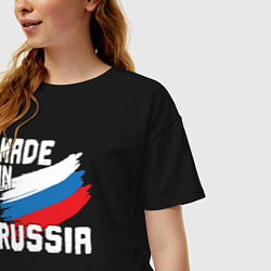 Футболка оверсайз женская Made in Russia, цвет: черный — фото 2