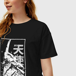 Футболка оверсайз женская Evangelion - berserk, цвет: черный — фото 2