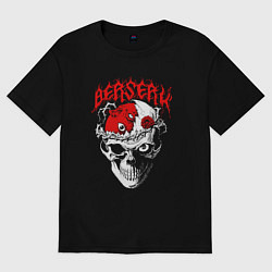Футболка оверсайз женская Berserk - red, цвет: черный