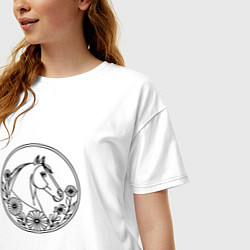 Футболка оверсайз женская Гармония линий, цвет: белый — фото 2