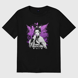 Футболка оверсайз женская Шинобу кочо - y2k, цвет: черный