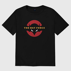 Футболка оверсайз женская The bat force, цвет: черный