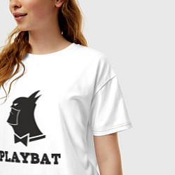 Футболка оверсайз женская Playbat, цвет: белый — фото 2