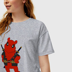 Футболка оверсайз женская Deadpooh, цвет: меланж — фото 2