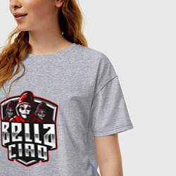 Футболка оверсайз женская Bella ciao mans, цвет: меланж — фото 2