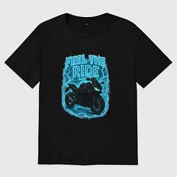 Женская футболка оверсайз Feel the ride