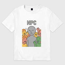 Футболка оверсайз женская NPC, цвет: белый