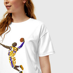 Футболка оверсайз женская Kobe Bryant dunker, цвет: белый — фото 2