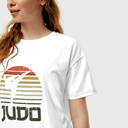 Футболка оверсайз женская Judo fighter, цвет: белый — фото 2