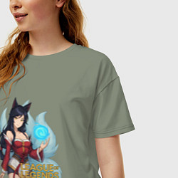 Футболка оверсайз женская Ари Лига Легенд, цвет: авокадо — фото 2