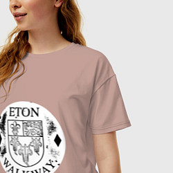 Футболка оверсайз женская Путешествия Итон, цвет: пыльно-розовый — фото 2