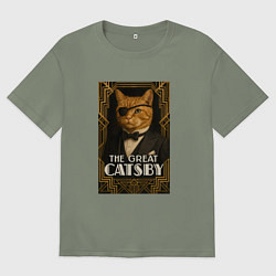 Футболка оверсайз женская The great Catsby, цвет: авокадо