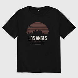 Футболка оверсайз женская LA California, цвет: черный