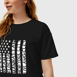 Футболка оверсайз женская USA style, цвет: черный — фото 2