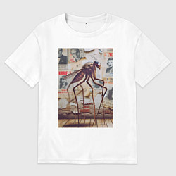 Футболка оверсайз женская Насекомое исполин с соседней планеты, цвет: белый